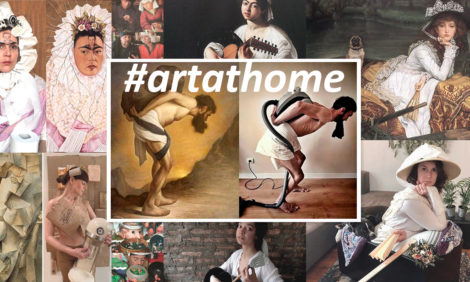 Фото дня: музеи запустили флешмоб #artathome, призывающий воссоздавать сюжеты известных картин дома