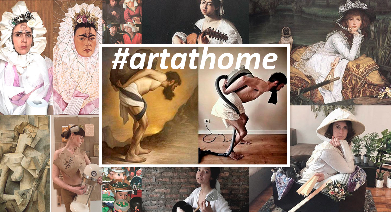 Фото дня: музеи запустили флешмоб #artathome, призывающий воссоздавать сюжеты известных картин дома