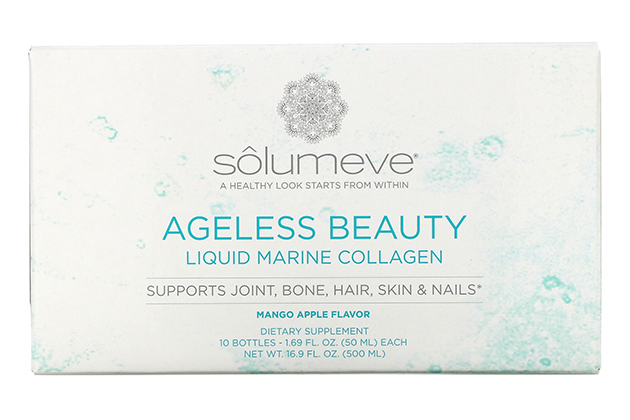 Solumeve, Ageless Beauty, жидкий морской коллаген со вкусом манго и яблока