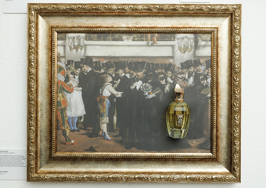 Аромат Symphonium от Xerjoff на фоне картины Эдуарда Мане «Бал-маскарад в Опере»