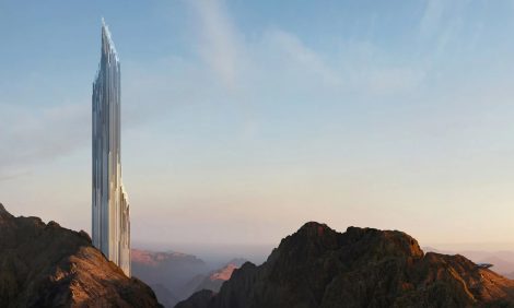 Discovery Tower: Саудовская Аравия показала проект небоскреба в&nbsp;центре строящегося лыжного курорта Trojena